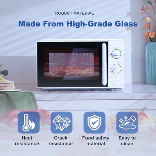 12.5"/31.5cm Thickened Microwave Glass Plate for Samsung LG GE Kenmore Frigidaire Hamilton Beach 12 1/2 inch Replacement Microwave Glass Plate Replaces WB39X10002 DE74-20015 Microwave Glass Plate