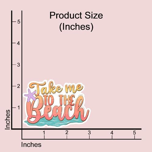 (3 pcs) Take Me to The Beach Sticker Funny Beach Ocean Life Tumbler Decal Sticker for Kindle Laptop Water Bottle Phone Hard Hat Vinyl Decal - 3x2.2