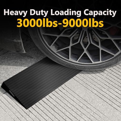 1.4" Rise Threshold Ramps for Doorways, Driveways, Heavy Duty Solid Rubber 6000lbs Capacity, Non-Slip & Cuttable Handicap Ramp for Wheelchairs, Scooters, Strollers, Curbs- 1.4″Rise (35″×7.9″)