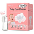 102PCS Baby Tongue Cleaner,Baby Oral Cleaner Newborn Baby Toothbrush,Disposable Infant Toothbrush Clean Baby Mouth,Gauze Gum Cleaner Stick Dental Care for 0-36 Month Baby+1 Finger Toothbrush with Case