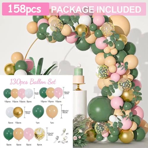 158pcs Pink Classic Winnie Baby Shower Decorations Kit, Vintage Winnie Party Supplies Decorations, Classic Pooh Backdrop Cake Topper, Winnie Baby Tablecloth Box Decorations for Girl Boy Baby Shower