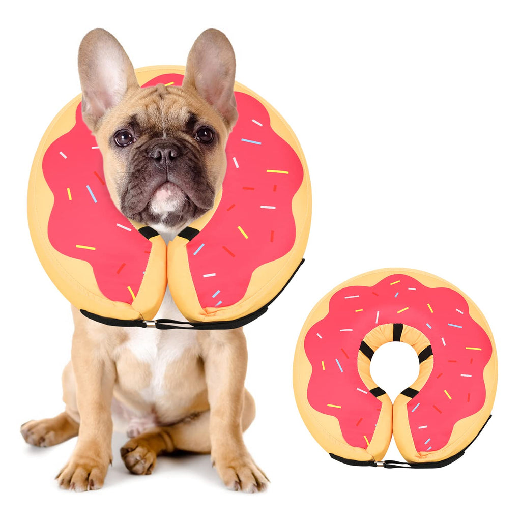 MIDOG Dog Cones for Large Dogs, Cone for Dogs After Surgery, Soft Protective Recovery Donut Collar for Dogs to Prevent Touching Stitches, Wounds, and Rashes, Does Not Block Vision E-Collar. -Red,M