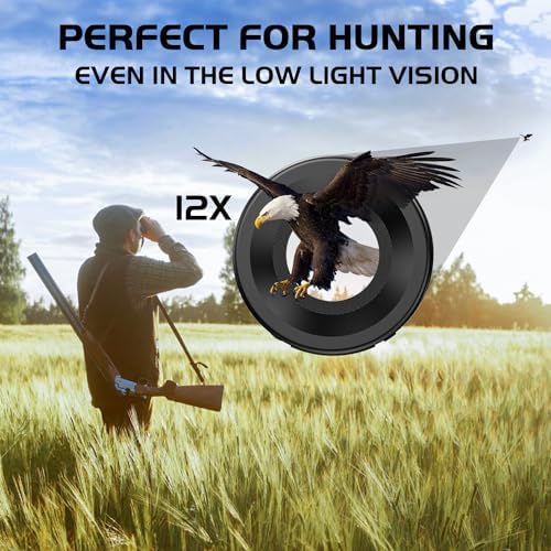 12X25 High Powered Binoculars for Adults, Waterproof Compact Binoculars with Clear Low Light Vision, Small Binoculars for Bird Watching, Hunting, Travel, Concerts (12x25 Compact)
