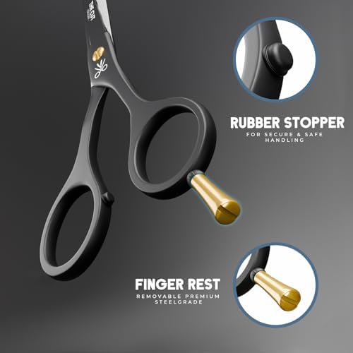 "The Cut Factory- 6.5” Professional Hair Scissors - High Carbon 420 Stainless Steel Hair Cutting Scissors, Ultra-Sharp Barber Shears for Salon & Home - Ergonomic for Men, Women, Kids & Babies"