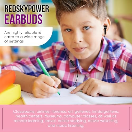 10 Pack Bulk Headphones, Wired Earbuds for Kids, Teens, Adults, Affordable In-Ear with Microphone, 3.5mm Plug, Perfect for Schools, Classrooms, Libraries, Multipack for Wholesale, Multi Color