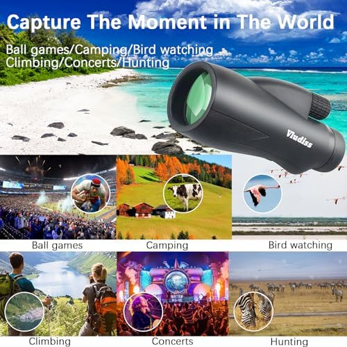 12X60 High-Power Monocular Telescope with Smartphone Holder and Tripod, Large Vision with BAK-4 Prism and FMC Lens Suitable for Bird Watching Hunting Hiking Camping Wildlife
