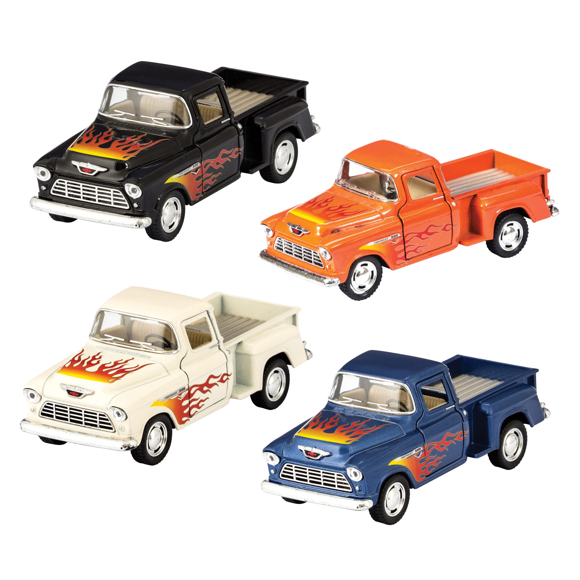 Diecast 55' Chevy Pickup Flames