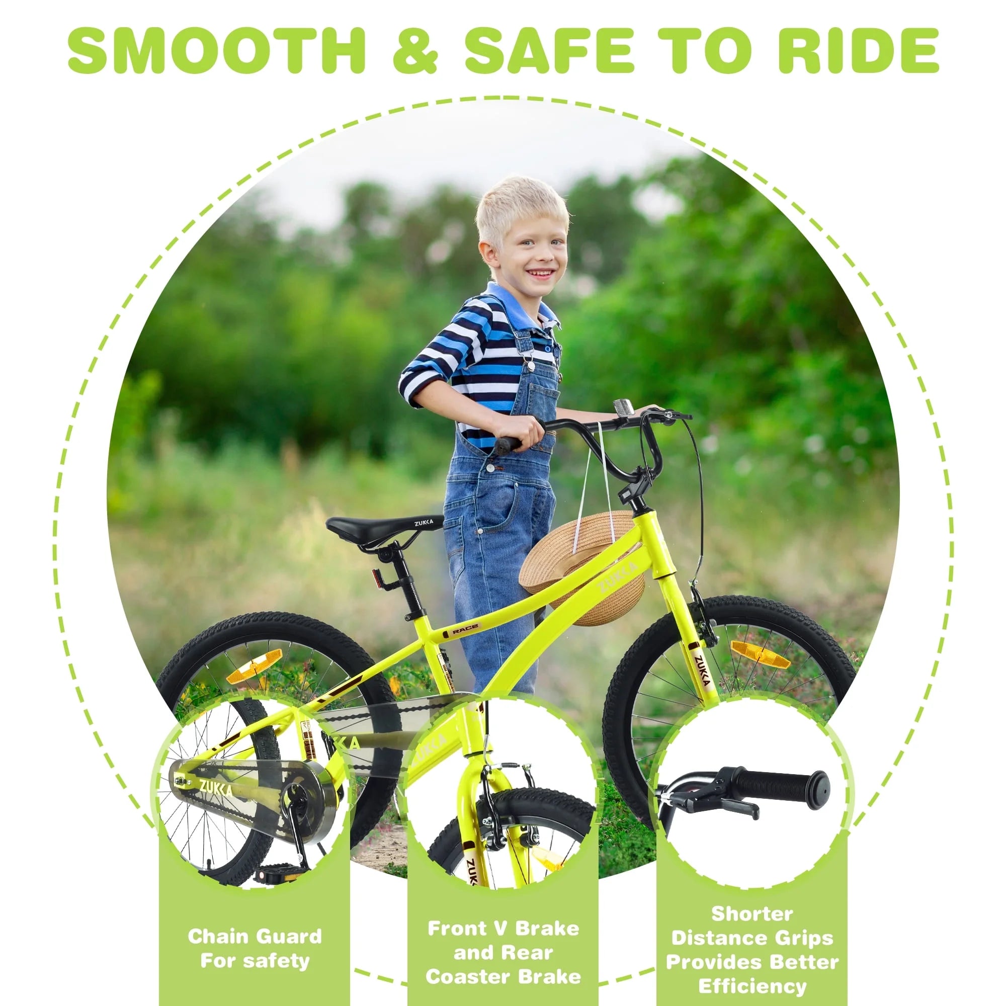 Baprem 18" Girls Bike for 5-9 Years Old Kids, Cute Kids Bike with Training Wheels, Steel Frame Sporty Children Bicycle, Pink