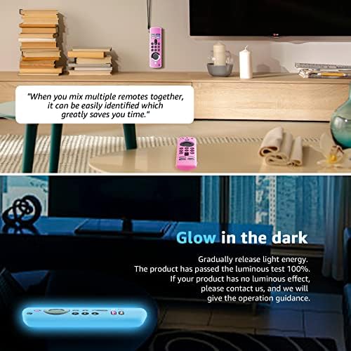 (3 Pack) ONEBOM Silicone Protective Remote Case Cover, Silicone Cover Skin| Glow in The Dark(Glow Pink&Glow Blue&Sky Blue)
