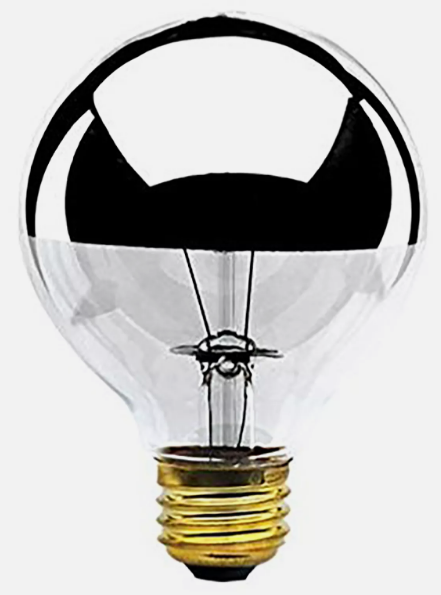 12 Pack Bulbrite 712334 Half Chrome Globe Bulbs 40W G25 Medium E26 Warm White