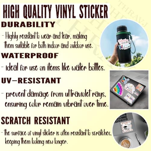(3Pcs) Reading My Anxiety Away Sticker, Funny Quotes Vinyl Stickers Decorate for Water Bottles, Books, Laptops, Phones, Tumblers, Size 2.8 x 3 Inch