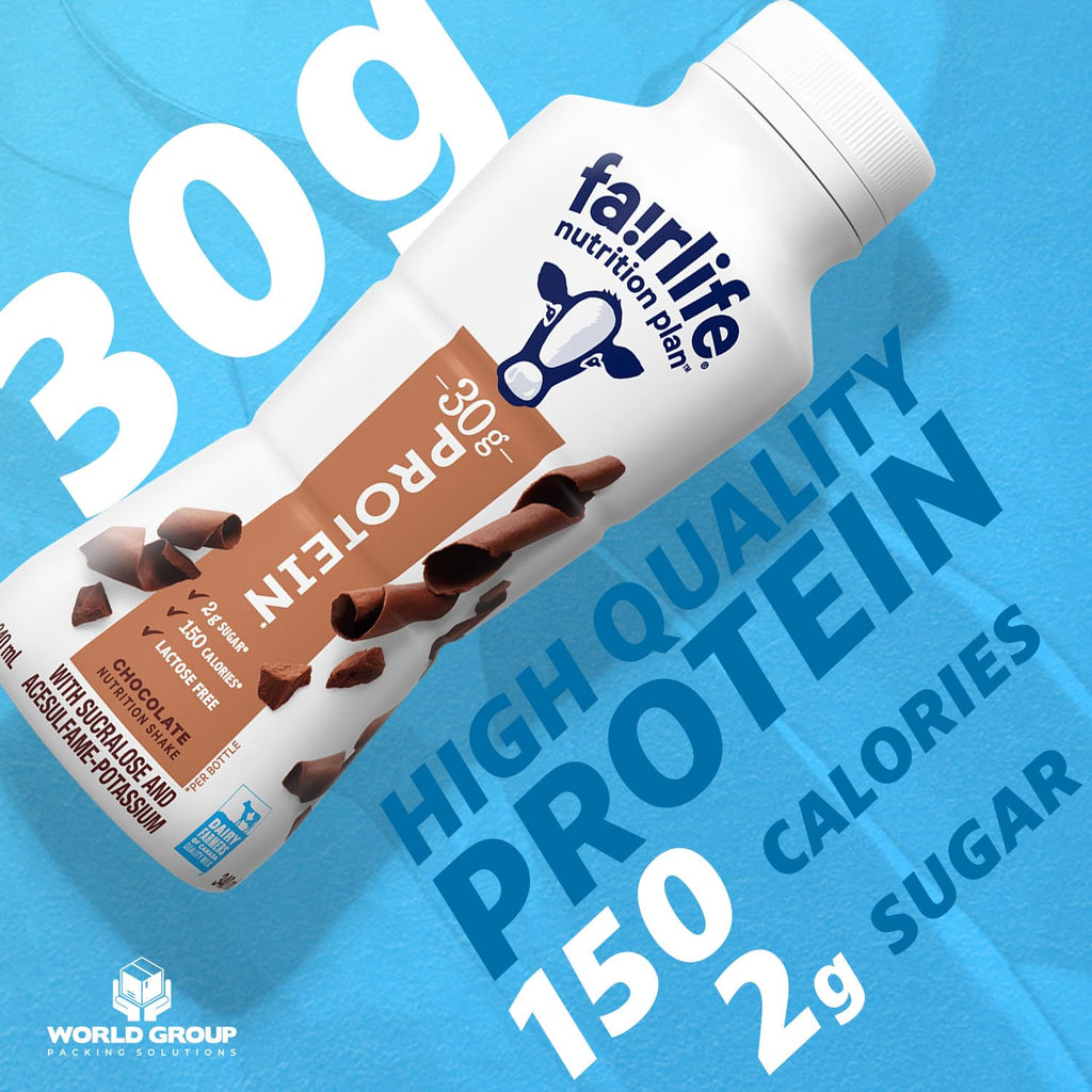 (Pack of 12) Fairlife Nutrition Plan, High Protein Chocolate Shakes 11.5 Fl.o.z | Fairlife Protein Shakes 30g of Protein by World Group Packing Solutions