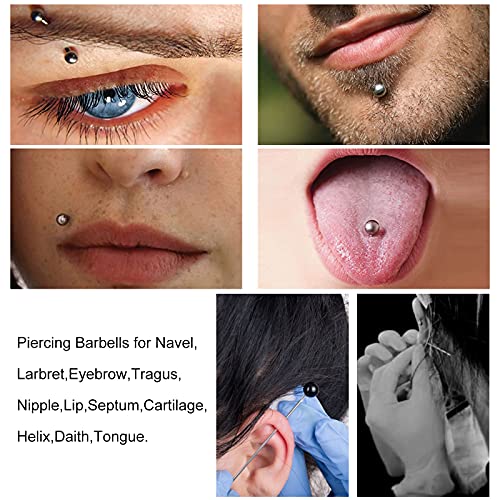 100PCS 12G Body Piercing Needles, Disposable Sterile Stainless Steel Piercing Needles for Ear Navel Belly Frenum Industrial PA Piercing