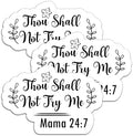 (3Pcs) Thou Shall Not Try Me Mama Sticker Funny Mama Saying Mom Sticker Funny Mom Saying Waterproof Vinyl Decal for Books, Laptops, Phones, Tumbler, Water Bottle, Gifts for Mom Mama Size 3 x 2 Inch