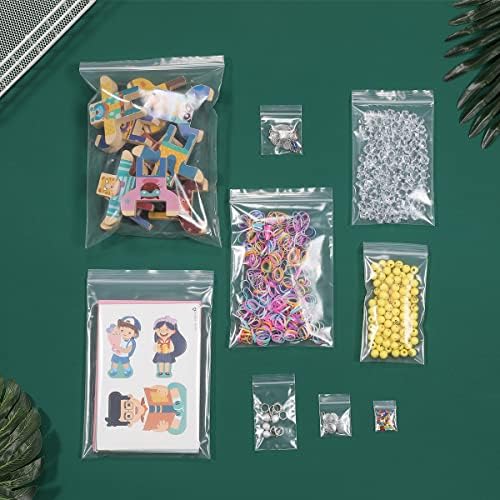 100 PCS 9" x 12" Thick Clear Zip Poly Lock Plastic Bags Seal Reclosable Zip Bag Durable 2.4 Mil Prints Photo Cards Envelopes Snacks Seeds Zipper Bags