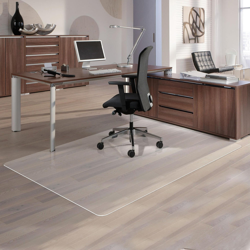 100pointONE Large Office Chair Mat for Hardwood Floor - 46" x 72" Clear Floor Protector Mat for Rolling Chair on Hardwood, Easy Glide Desk Chair Mat for Home & Office