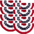 1.5x3 Ft American flags Bunting Flag outdoor - Half Fan Banner Pleated Patriotic Polyester USA Flag for 4th of July Decorations 8-pack