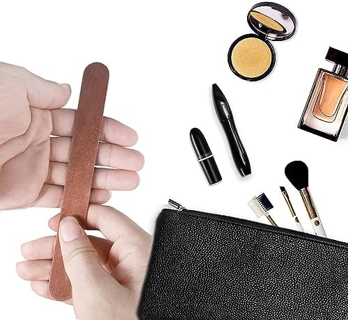 100 Pcs Wooden Nail Files, 7 Inches Emery Board Nail File for Nature Nails, Manicure Tool Set Disposable Nail File for Home Salon Brown