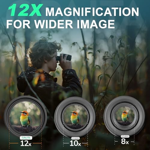 12x25 Binoculars Compact for Adults - Lightweight Kids Binoculars - Binoculars with Clear Vision for Bird Watching Travel Wildlife Watching & Outdoor Activities