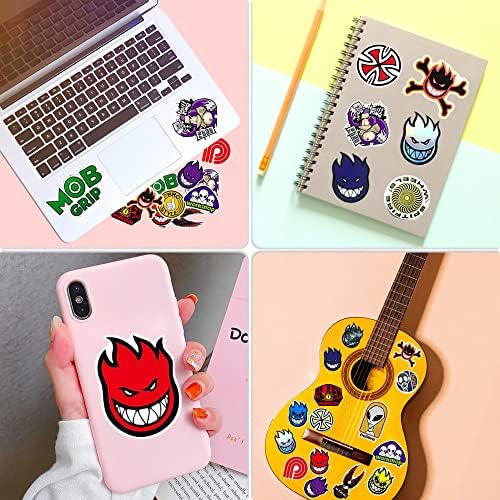100Pcs Skateboard Stickers, Skateboading Pack Stickers for Suitcase Skateboard Laptop Computer Water Bottles Car Teens Boys Girls Decal Waterproof Sticker.
