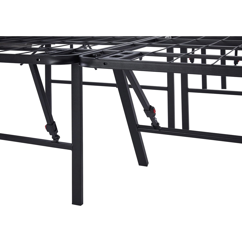 Mainstays 18" High Profile Foldable Steel Queen Platform Bed Frame, Black