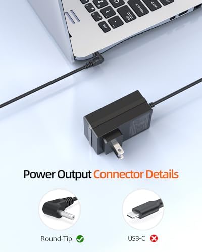 12V 2A [UL Listed] Charger for Gateway Laptop Model GWTC116-2BL GWTN156-11BK SAW30A-120-2000U GWTC116-2BK GWNC21524-BL GWTN141-1BL GWTN141-1BK GWTN141-5BL GWTN141-5BK GWTC116 GWTN116 GWTN141 GWTN156