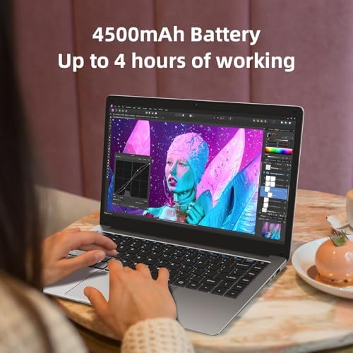 14 inch FHD Laptop Computer, 8GB DDR4 RAM/256GB SSD, Intel J4005 Processor (Up to 2.7GHz), Thin & Portable Notebook PC, WiFi / BT5.0 (Space Gray)