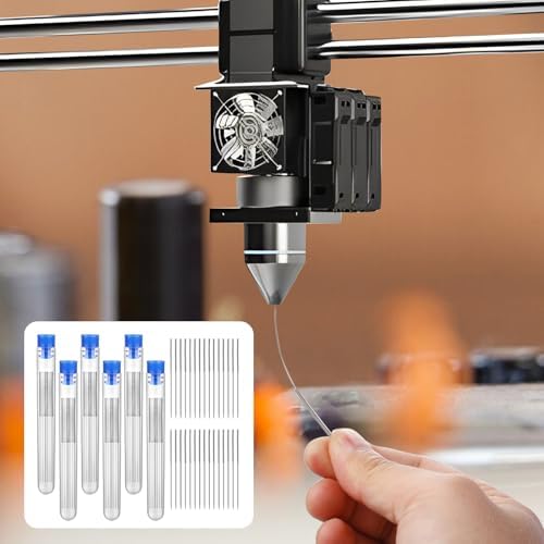 120 Pieces 3D Printer Nozzle Cleaning Needles, 3D Printer Nozzle Cleaning Kit 0.4 Mm Stainless Steel Needles Cleaner 3D Printer Nozzle Cleaner 3D Printer Accessory