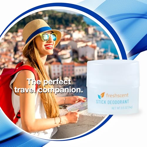 (144 Pack) Freshscent 0.5 oz. Stick Deodorant, Travel Size, Alcohol Free, light fragrance, bulk packed and perfect for donations.