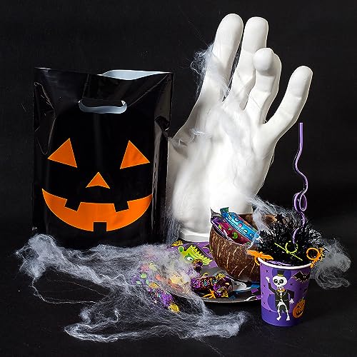 100 Halloween Bags 9"x12" Glossy Great For Halloween Goodies Also Perfect as Small Halloween Bags For Trick or Treat