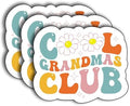 (3Pcs) Cool Grandmas Club Sticker, Decorate Books Laptop Phone Water Bottles Kindles Stickers Tumbler Sticker Waterproof Vinyl Decorate Sticker 3" Inch