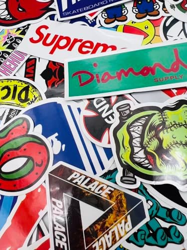 100 Piece Skateboard Decal/Pack Cool Waterproof Stickers for Laptop Water Bottle Suitcase Phone Luggage, Skateboarding Stickers Decal for Adults