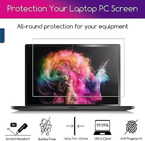 (2-Pack) 17.3 inch Tempered Glass Laptop Screen Protector for 17.3" HP/Dell/ASUS/Samsung/Lenovo/Acer/LG etc 17.3" 16:9 Laptop,(383 x 215mm,W x H)-9H Hardness, Anti Fingerprint, Bubble Free