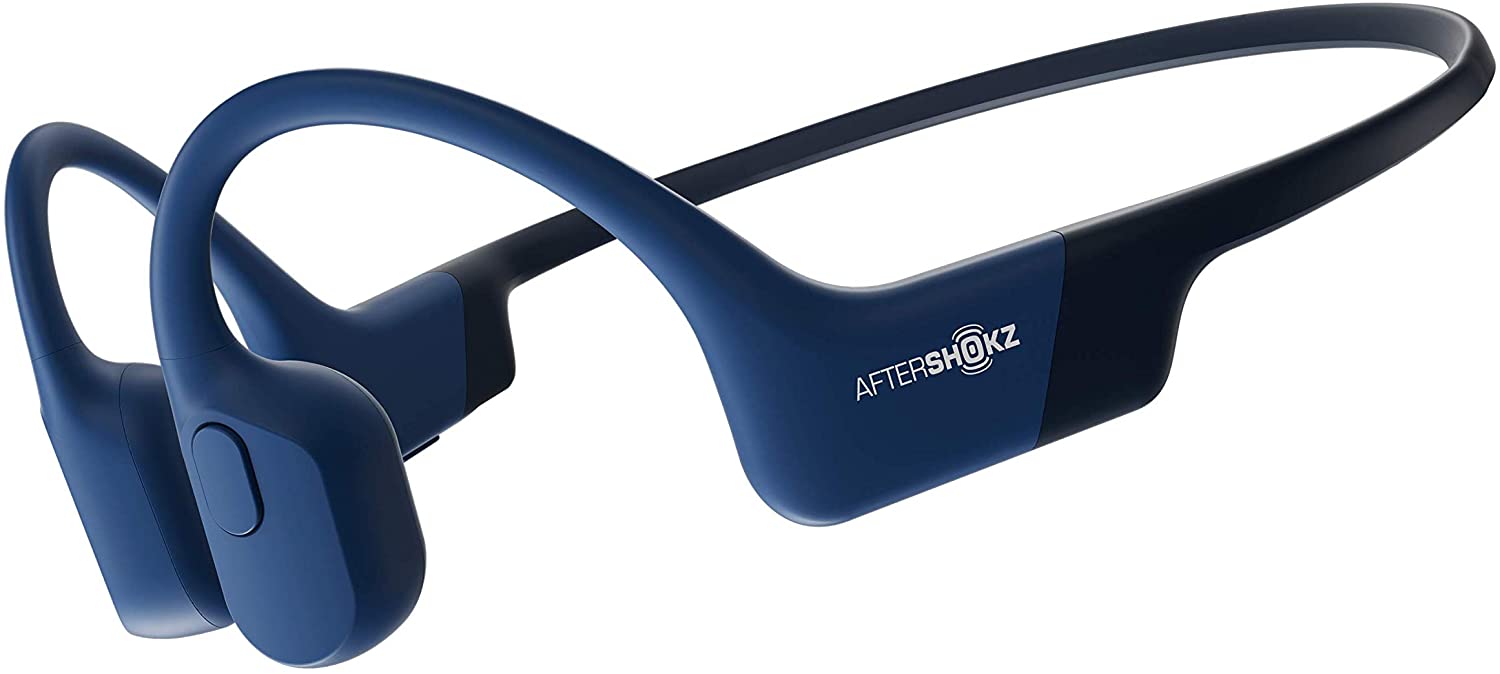 AfterShokz Aeropex Open-Ear Wireless Bone Conduction Headphones with Sport Belt Cosmic Black 2.3