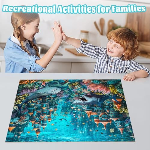1000 Piece Puzzle for Adults, Sea King Castle Jigsaw Puzzle, Impossible Puzzles Game, Interlock Perfectly No Dust, Home Decoration Puzzle, Gift for Friends Parents Kids Couples