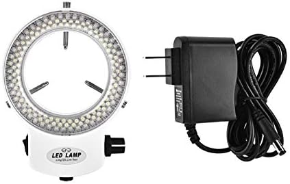 144 LED Ring Light Adjustable Microscope Camera 144 LED Beads Light Source Brightness Ring Lamp for Stereo Microscope (White)