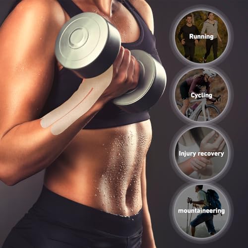12 Count Kinesiology Tape for Thumb, Pre-Cut Waterproof KTquick Thumb Tape for Thumb Pain Relief Pre Cut, Original Cotton Athletic Tape, Durable Thumb Tape for Sports and Long-Lasting Support (Beige)