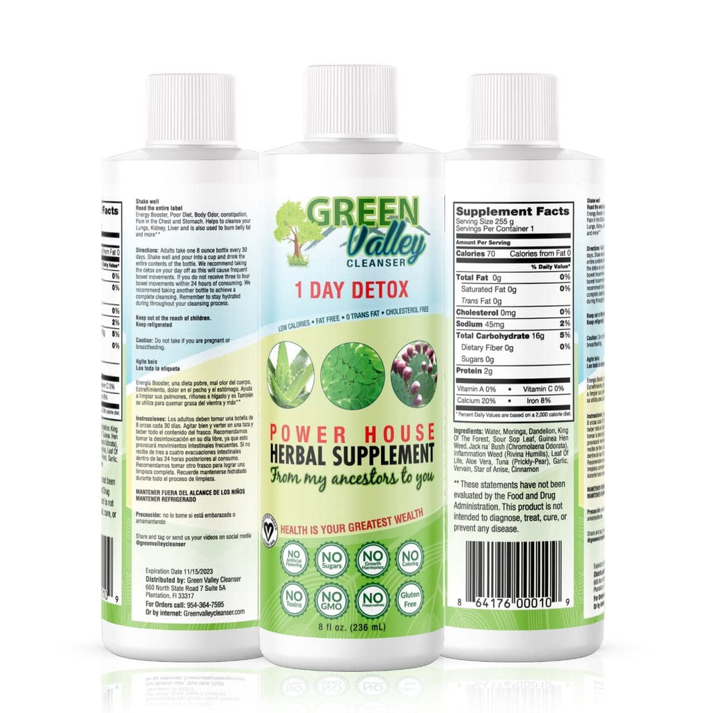 1 Day Colon Liquid Cleanse Formula and Liver Detox - Vegan Friendly, Helps Healthy Digestion, Gut Support, Boost Energy Levels and Bowl Movements | 8 Fl Oz