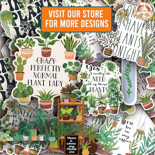 (3Pcs) Never Enough Plants Clear Sticker Gift for Gardener Botanical Plant Lover Decal Waterproof Vinyl Stickers Adult for Laptop Kindle Car Tumbler Water Bottle Mug Phone Notebook - Size 3”x2.2”