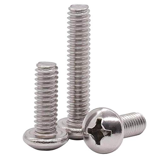 #4-40 x 1-1/2" Pan Head Machine Screw, Phillips Drive, 304 Stainless Steel 18-8, Bright Finish, Fully Machine Thread, 100 Pcs