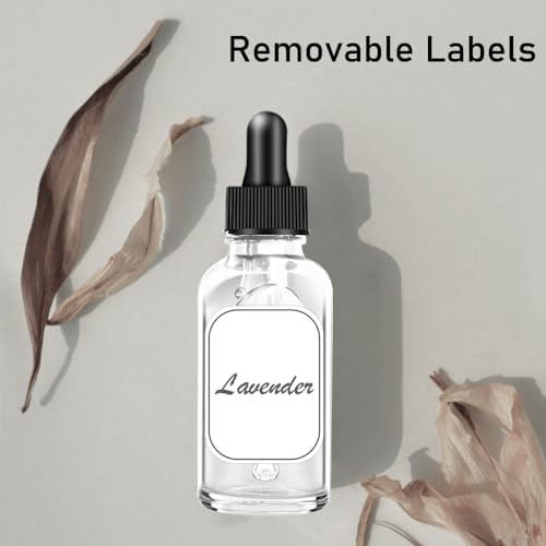 100 Pack, 1 oz Glass Dropper Bottle for Essential OIls, 30 ML Clear Empty Tincture Bottles with Dropper for Serum Hair Cuctile Body Oils Bulk for Storage