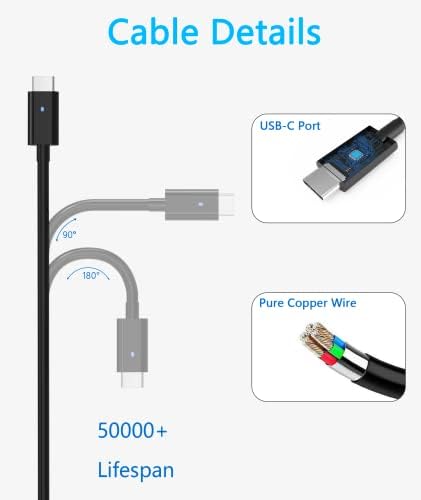 130W USB C Laptop Charger fit for Dell Precision 3591 3550 3551 3560 3561 3570 3571 3580 3581 3590 5470 5480 5680 5550 5560 5570 5750 5760 Type C Power Cord Ac Adapter