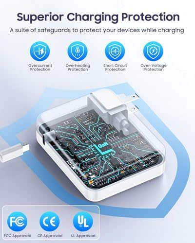 140W USB-C Charger for MacBook Pro 14",16"(2021,2022,2023),2024 MacBook pro M4, MacBook Air 13", 15" (2022, 2023, 2024,M1, M2, M3,), 140W Power Adapter