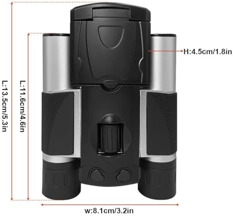 10x25 Binoculars with Camera, 2 Color Screen 8X Digital Zoom 48MP Pictures 2.5K Videos Camera, Digital Binoculars for Bird Watching Hunting Outdoor Adventures (Silver)