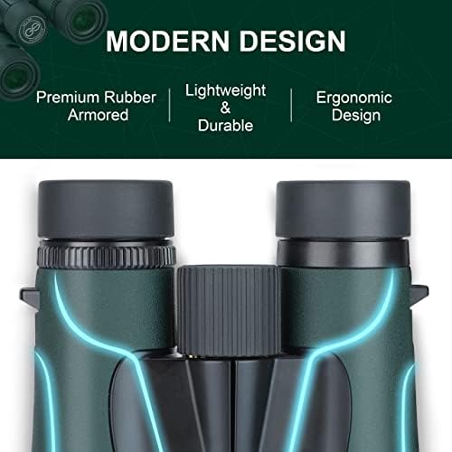 10X42 Professional UHD Binoculars for Adults with Phone Adapter, High Power Binoculars with BaK4 prisms, Super Bright Lightweight & Waterproof Binoculars Perfect for Bird Watching, Safari, Stargazing