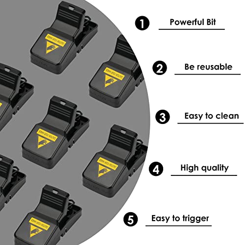 12 Pack Mouse Trap with 1 Indoor Home Humane Mouse Traps with 12 Trap Sticky and Powerful Mousetrap for Living Room Kitchen Garden Balcony