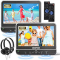 10.5" Dual Portable DVD Player with 1080P HDMI Input, Arafuna Car DVD Player Dual Screen Play A Same or Two Different Movies, Headrest DVD Player for Car Support USB/SD, Last Memory