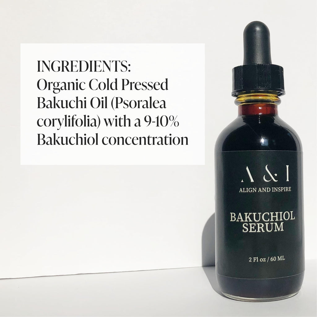 100% Pure, Cold Pressed, Bakuchiol Serum 2 oz, Plant-Based Natural Retinol Alternative for fine lines, hyperpigmentation, rosacea, sensitive skin, and to boost collagen production
