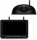 1080P 7" Wireless RV Backup Camera System, Compatible with Furrion Pre-Wired RV Truck Trailer, DVR Monitor & IR Night Vision Rear View Camera, IP69K Waterproof, Adjustable Parking lines, BW7