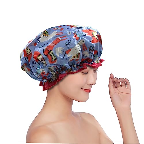 1 Pcs Waterproof Shower Cap for Women,Hair Treatment Bath Cap for Girls Spa Home Use,Travel and Hair Salon …